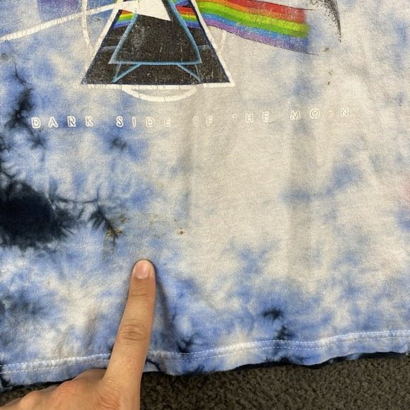 Pink Floyd T Shirt Women S Dark Side Of The Moon Tie Dye Band Tour Crew - Picture 5 of 10
